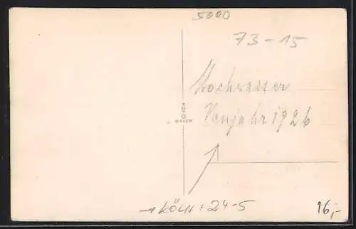 AK Köln, Strassenpartie während des Hochwassers, Neujahr 1926