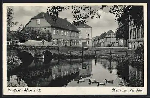 AK Neustadt-Glewe i. M., Partie an der Elde