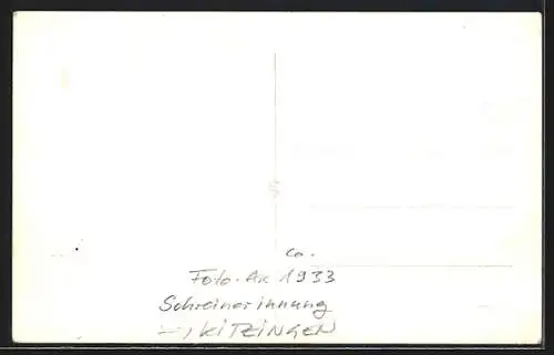 Foto-AK Kitzingen, Schreinerinnung ca. 1933