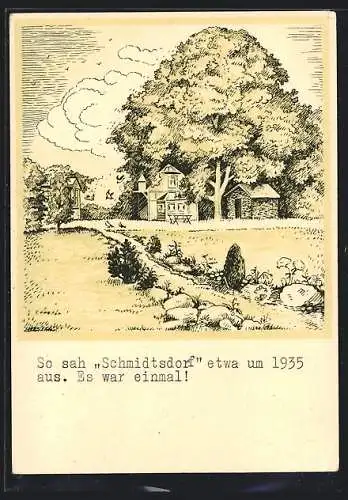 Künstler-AK Potsdam, Schmidtsdorf um 1935