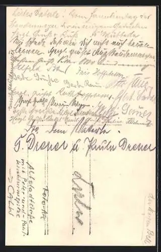 Foto-AK Calw, Altstadtstrasse mit Peter-und-Paul-Kirchturmspitze
