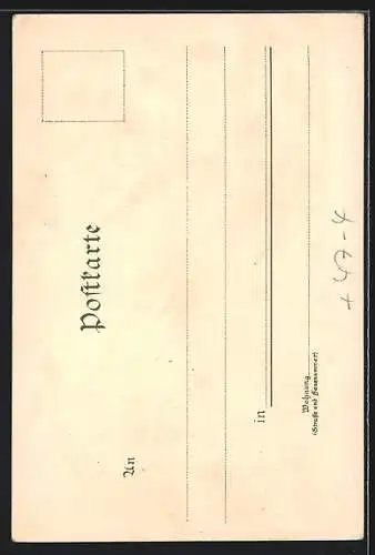 Lithographie Erlangen, Haus der Burschenschaft, Bubenruthia