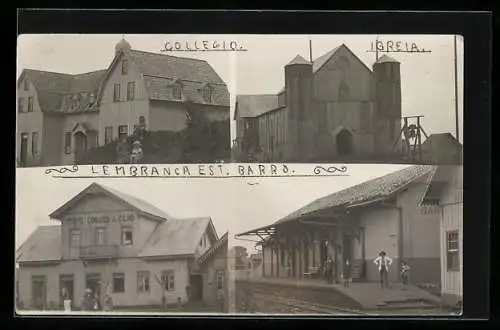 AK Gaurama /Rio Grande do Sul, Colonia Barro, Collegio, Igreia, Lembranca Est. Barro