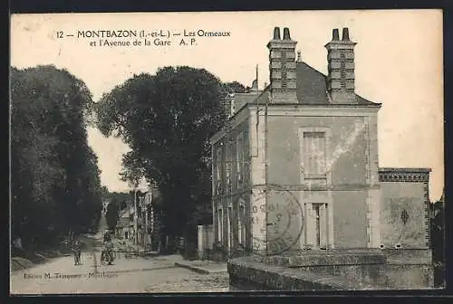 AK Montbazon /I.-et-L., Les Ormeaux et l`Avenue de la Gare