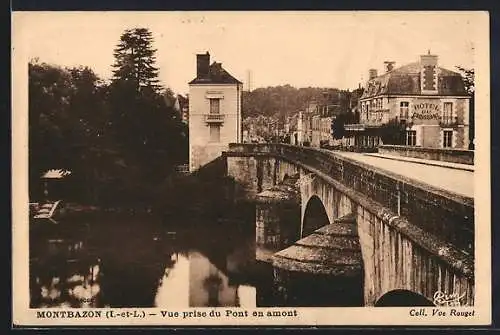 AK Montbazon /I.-et-L., Vue prise du Pont en amont