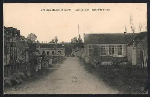 AK Orbigny /I.-et-L., Les Vallées, Ecole de Filles