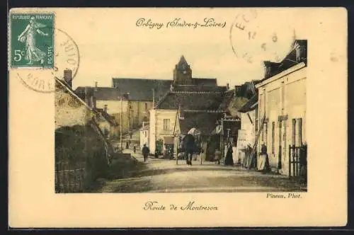 AK Orbigny /I.-et-L., Route de Montreson