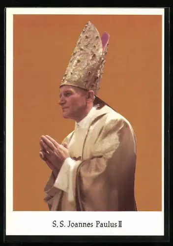 AK Papst Johannes Paul II. mit Mitra