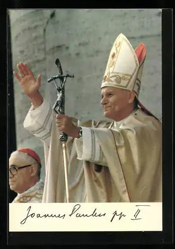 AK Papst Johannes Paul II. spricht seinen Segen