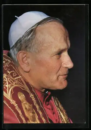 AK Papst Johannes Paul II. im Seitenprofil