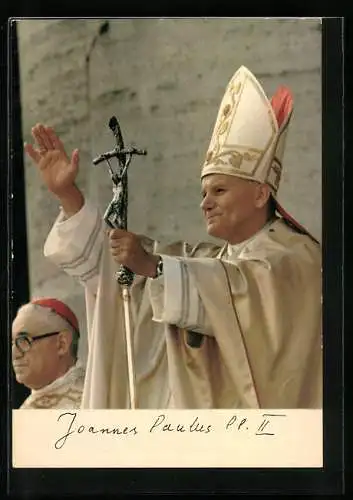 AK Papst Johannes Paul II. spricht seinen Segen