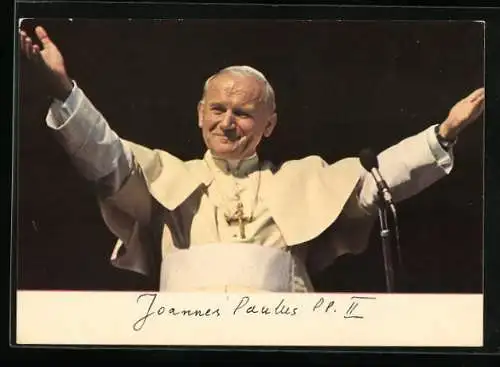 AK Papst Johannes Paul II. bei einer Segnung der Gläubigen