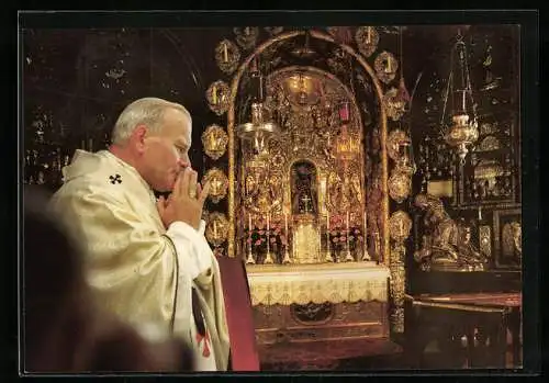 AK Altötting, Papstbesuch 1980, Papst Johannes Paul II. in der hl. Kapelle