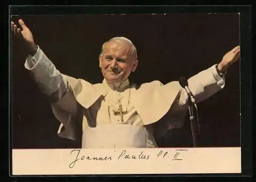 AK Papst Johannes Paul II. bei einer Segnung der Gläubigen