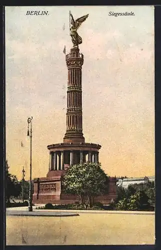 AK Berlin-Tiergarten, Partie an der Siegessäule