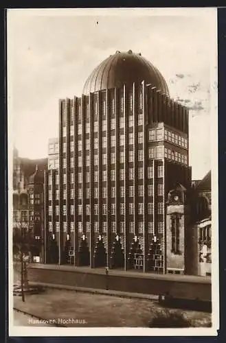 AK Hannover, Hochhaus mit Strassenpartie