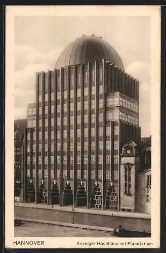 AK Hannover, Anzeiger Hochhaus mit Planetarium