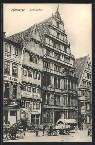 AK Hannover, Gasthaus von Wilhelm Göhmann mit Leibnizhaus