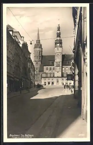 AK Bautzen i. Sa., Rathaus, Inntere Lauenstrasse