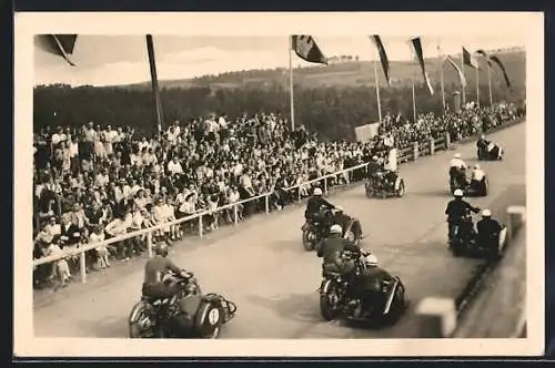 AK Hohenstein-Ernstthal, Motorräder mit Beiwagen beim Sachsenring-Rennen