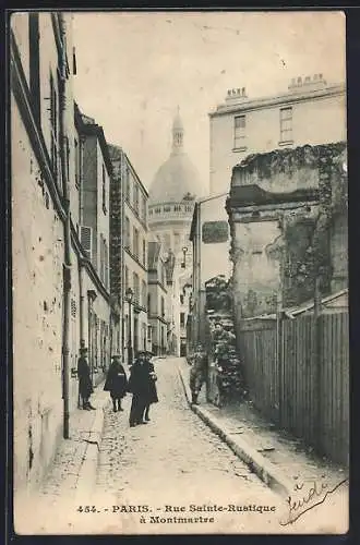 AK Paris, Rue Sainte-Rustique a Montmartre