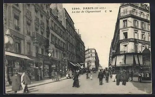 AK Paris, la rue de Cilgnancourt