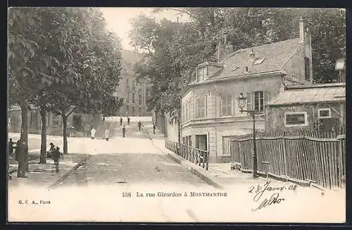 AK Paris, La Rue Girardon à Montmartre