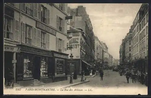 AK Paris, La Rue des Abbesses