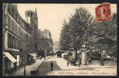 AK Paris-Montmartre, Place des Abbesses, Strassenpartie