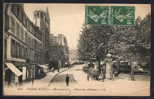 AK Paris-Montmartre, Place des Abbesses