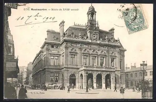 AK Paris, Montmartre, Mairie du XVIII. arrondt