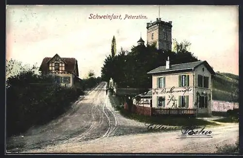 AK Schweinfurt, Peterstirn, Strassenpartie