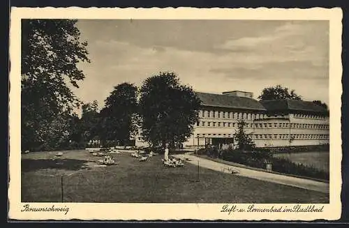 AK Braunschweig, Luft- und Sonnenbad im Stadtbad