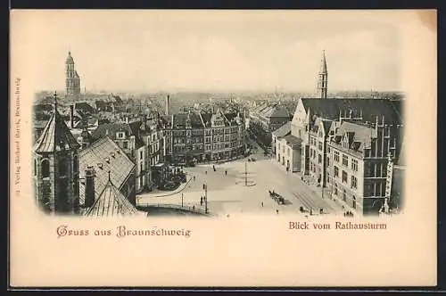 AK Braunschweig, Blick vom Rathausturm