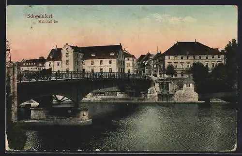 AK Schweinfurt, Blick auf die Mainbrücke