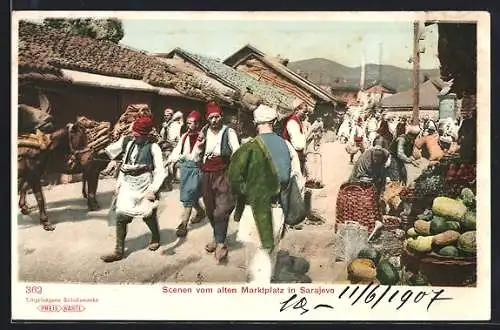 AK Sarajevo, Szenen vom alten Marktplatz