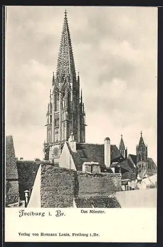 AK Freiburg i. Br., Blick auf das Münster