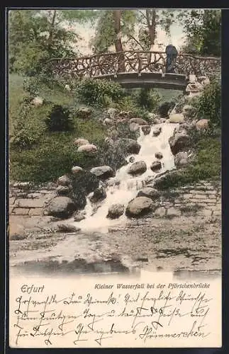 AK Erfurt, Kleiner Wasserfall bei der Pförtchenbrücke