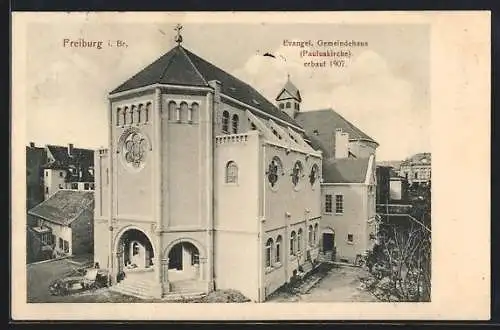 AK Freiburg i. Br., Pauluskirche, Evangelisches Gemeindehaus