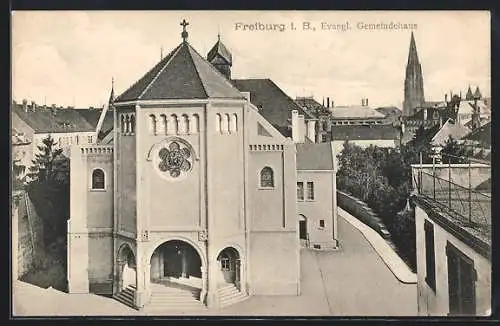 AK Freiburg i. Br., Blick auf das Evangelische Gemeindehaus