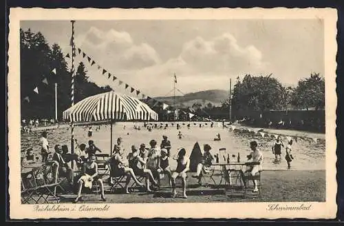 AK Reichelsheim i. Odenwald, Badegäste im Schwimmbad