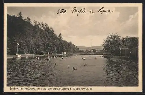 AK Reichelsheim i. Odenwald, Kinder im Schwimmbad