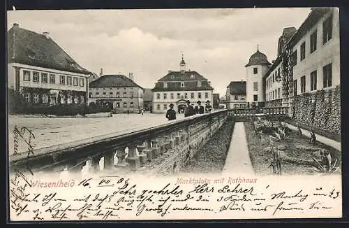 AK Wiesentheid, Marktplatz mit Rathaus