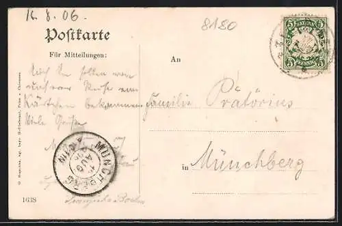 AK Tegernsee, Hotel Steinmetz & Ortsansicht