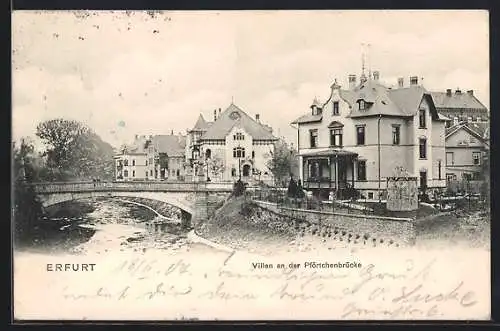 AK Erfurt, Villen an der Pförtchenbrücke