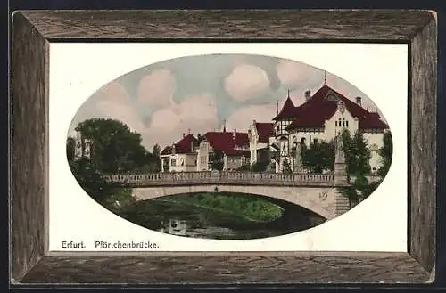 AK Erfurt, Pförtchenbrücke mit Villen