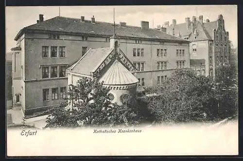 AK Erfurt, Blick auf das katholische Krankenhaus