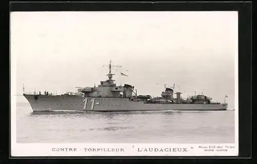 AK Kriegsschiff Contre-Torpilleur L`Audacieux