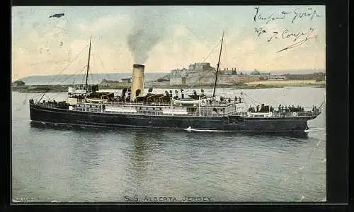 AK Passagierschiff SS Alberta nahe Jersey