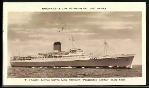 AK Passagierschiff, The Union-Castle Royal Mail Steamer Pendennis Castle